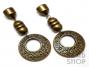 Antique Brass Grecian Rings Scarf Ends